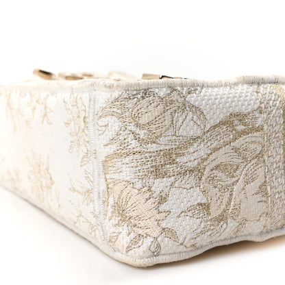 Christian Dior Canvas Embroidered Toile De Jouy Small Diorcamp Messenger White Gold 10 of 10