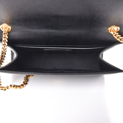 Saint Laurent Grain De Poudre Small Monogram Kate Satchel Black 5 of 7