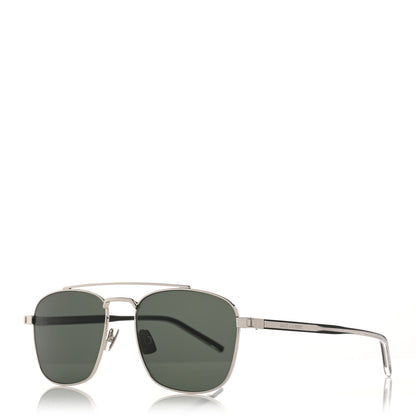 Saint Laurent Acetate Metal Aviator SL665 Sunglasses Black 1 of 8