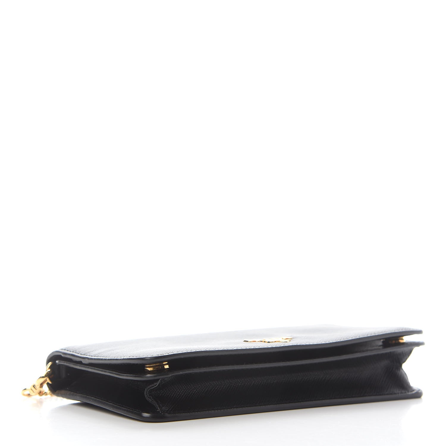 Prada Saffiano Metal Oro Mini Bag Black 4 of 8
