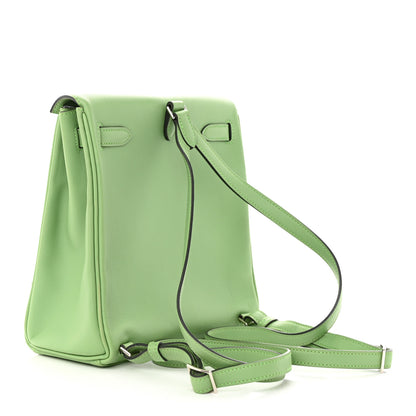 Hermes Evercolor Verso Kelly Ado Backpack Vert Criquet Bleu Pale 3 of 12