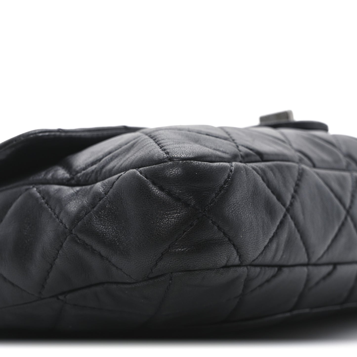 Lambskin Quilted Jumbo Roll 2.55 Reissue Clutch Black