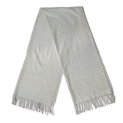Hermes Solid Cashmere Fringe Scarf Light Bleu 5 of 5