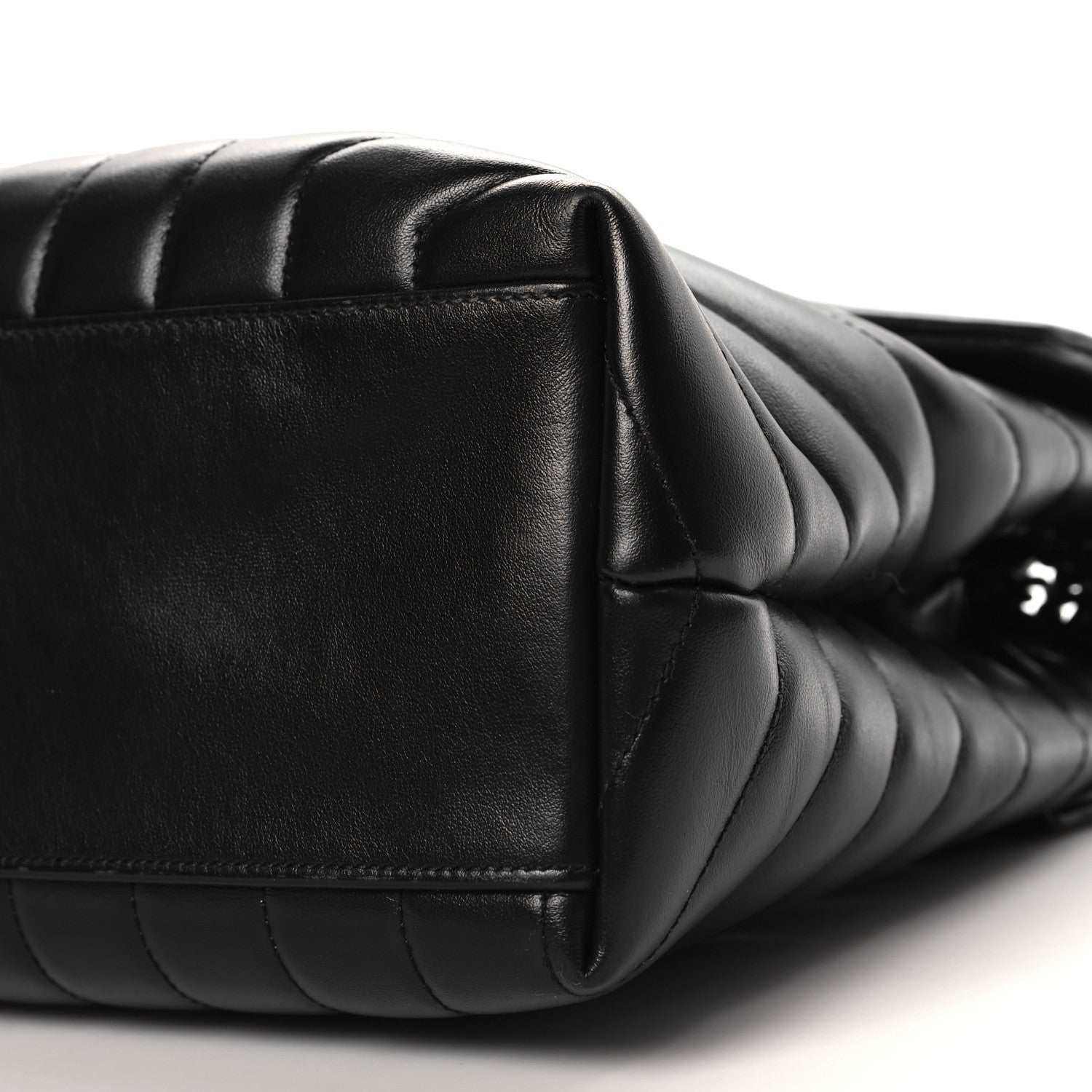 Saint Laurent Calfskin Y Quilted Monogram Monochrome Medium Loulou Chain Satchel Black 10 of 11