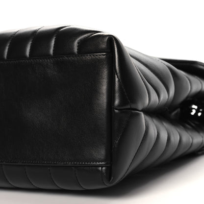 Saint Laurent Calfskin Y Quilted Monogram Monochrome Medium Loulou Chain Satchel Black 10 of 11