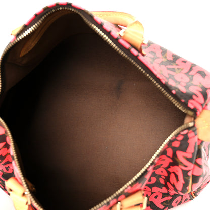 Louis Vuitton Monogram Graffiti Speedy 30 Fuchsia 5 of 11