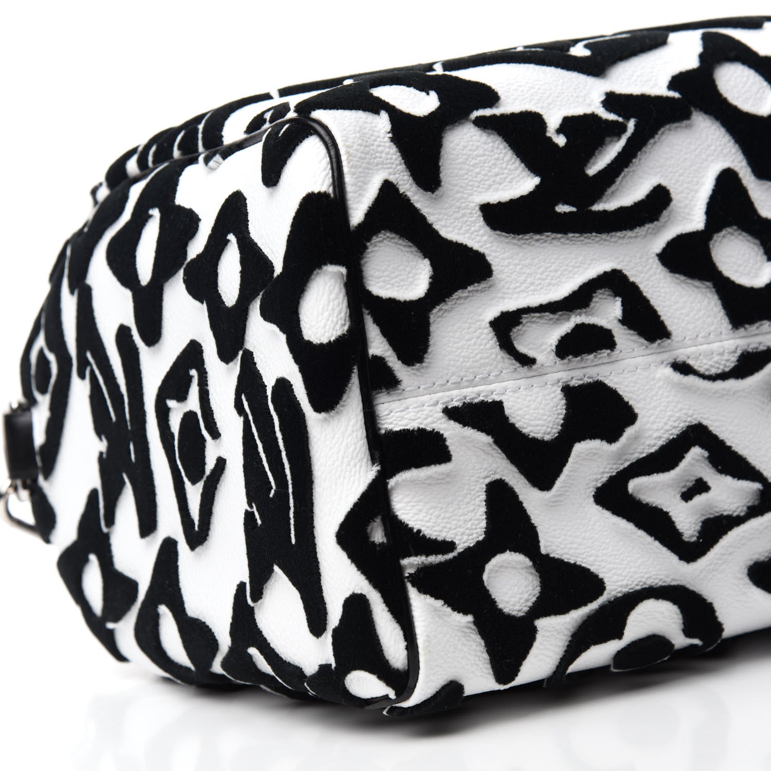 Louis Vuitton X UF Tufted Monogram Speedy Bandouliere 25 White Black 6 of 10