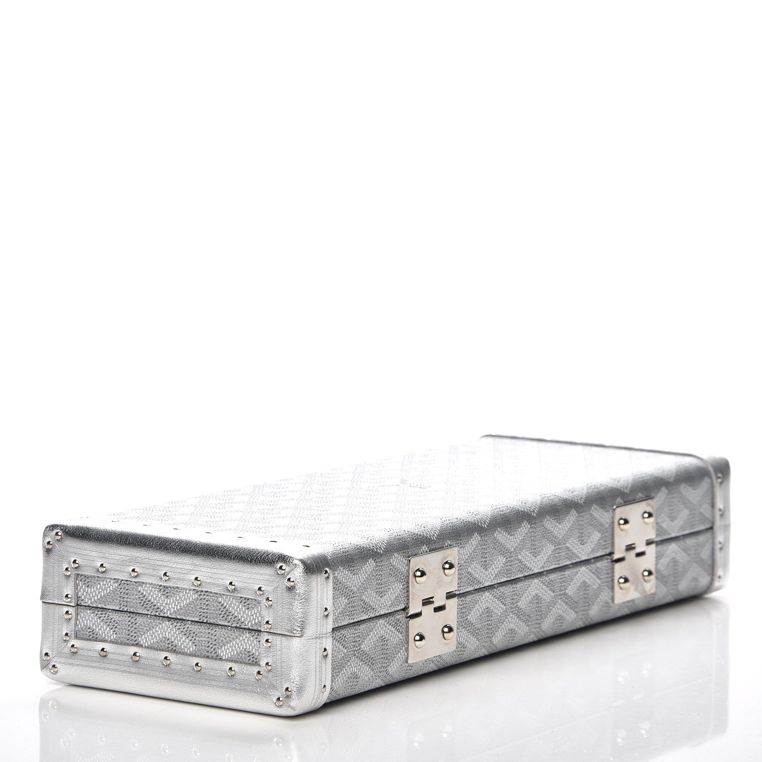 Goyard Goyardine Saint Honore Clutch Silver 5 of 10