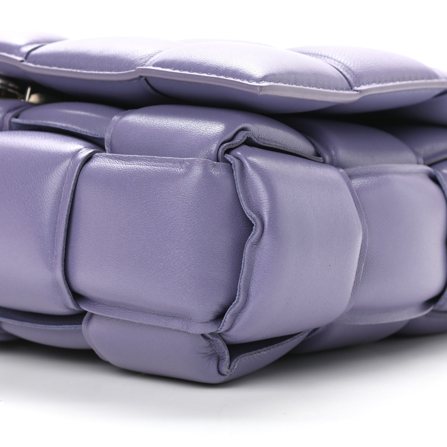 Nappa Maxi Intreccio Padded Cassette Crossbody Bag Lavender