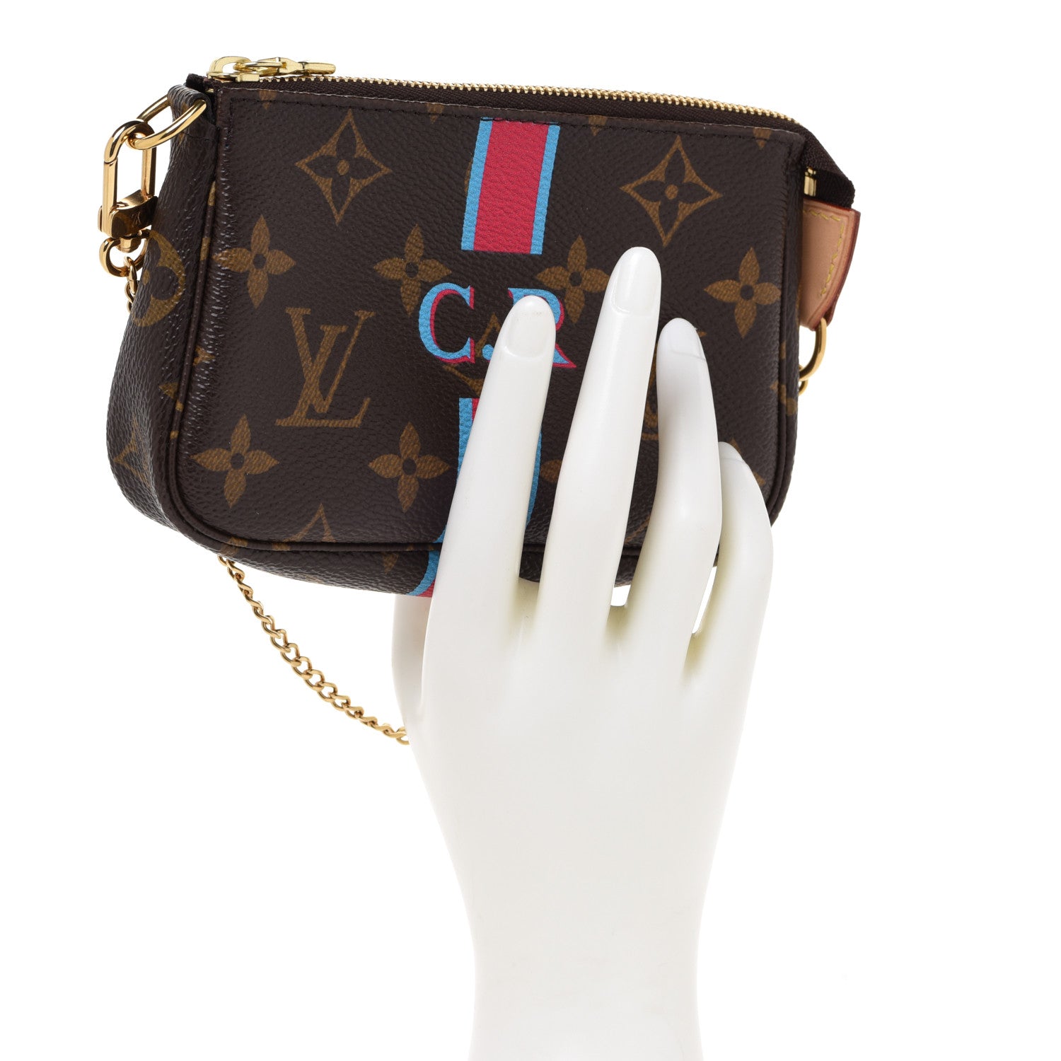 Louis Vuitton Monogram My LV Heritage Mini Pochette Accessories Blue Claire Rouge 2 of 6