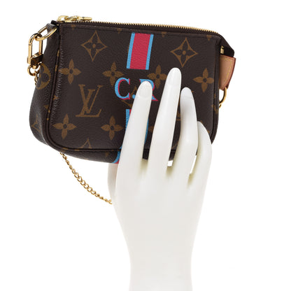 Louis Vuitton Monogram My LV Heritage Mini Pochette Accessories Blue Claire Rouge 2 of 6