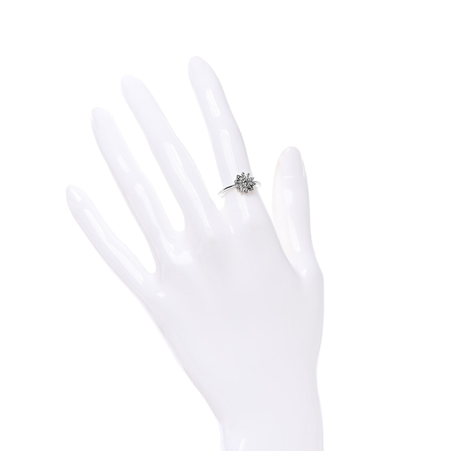 Platinum Diamond Enchant Garden Flower Ring 50 5.5