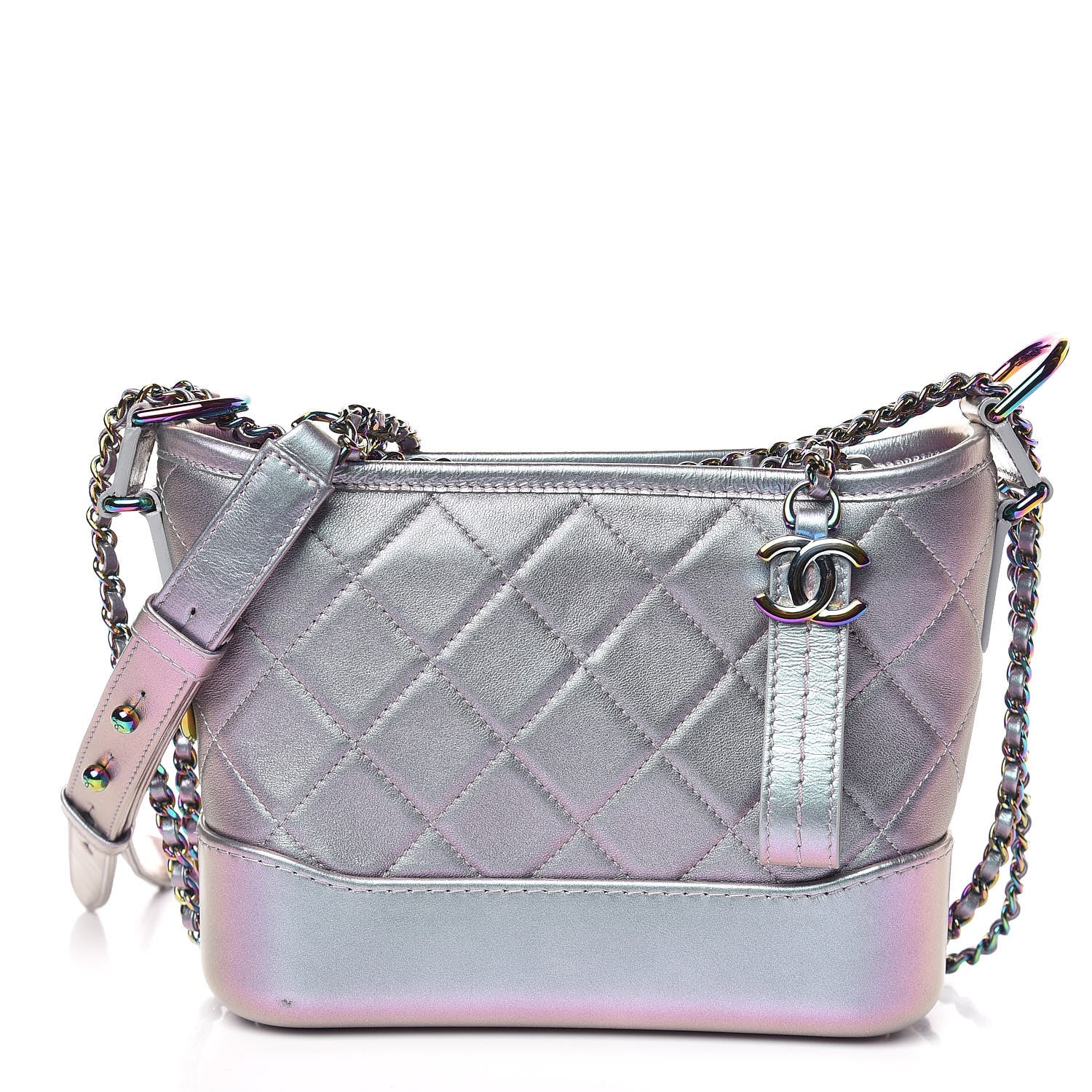 Chanel Iridescent Lambskin Calfskin Quilted Small Gabrielle Hobo Light Purple 1 of 11