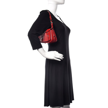 Christian Dior Glazed Calfskin Shoulder Bag Rouge 2 of 9