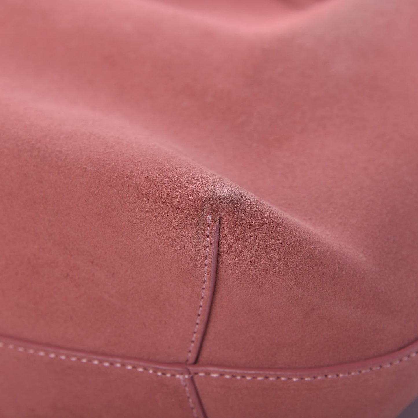 Suede Mini Mini Bucket Bag Blush