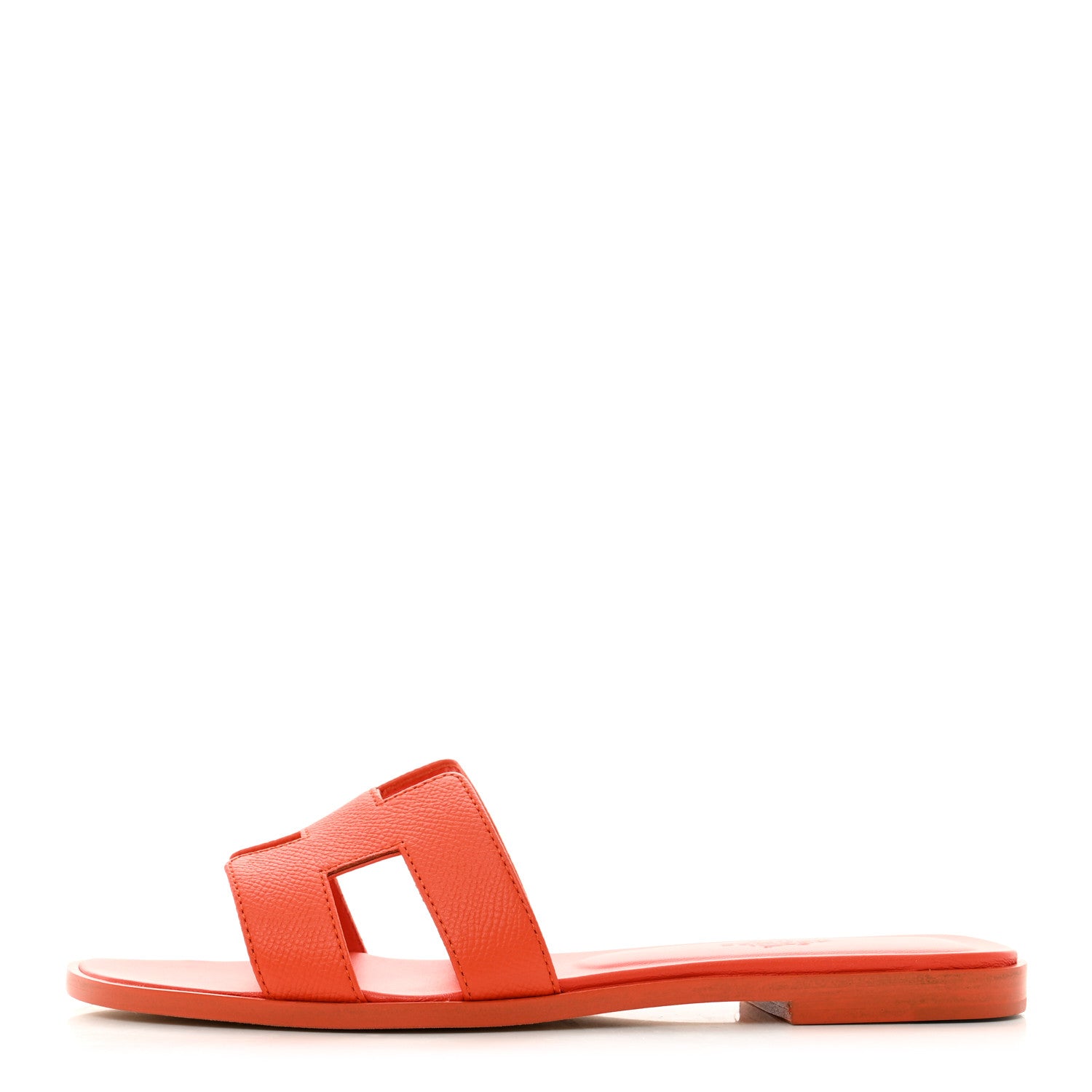 Hermes Epsom Oran Sandals 37.5 Orange Poppy 1 of 8