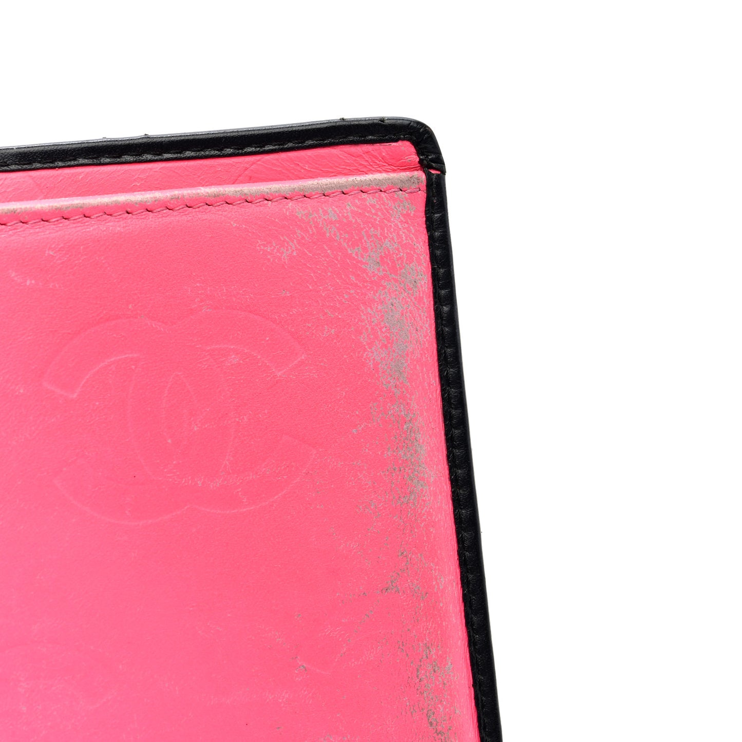Calfskin Quilted Cambon Yen Wallet Black