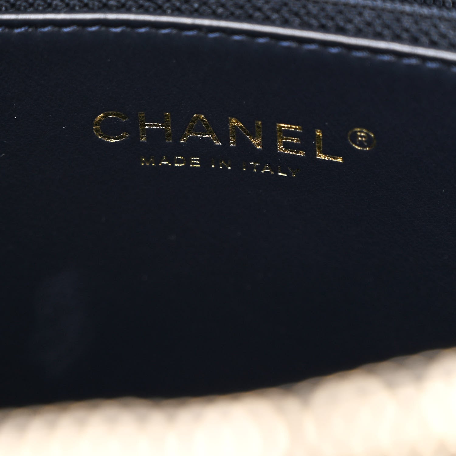 Chanel Caviar Quilted Small Shopping Tote Navy Blue 7 of 11