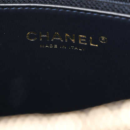 Chanel Caviar Quilted Small Shopping Tote Navy Blue 7 of 11