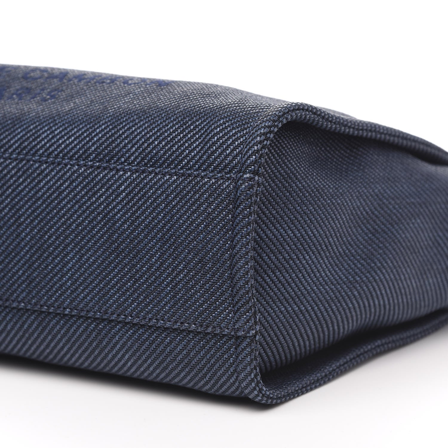Chanel Denim Small Deauville Tote Dark Blue 9 of 11