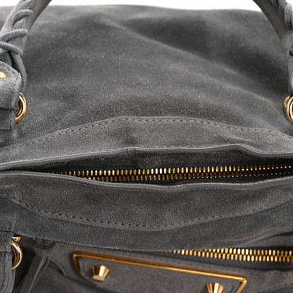 Balenciaga Suede Gold Metallic Edge Hardware City Gris Plomb 14 of 14