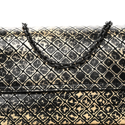 Bottega Veneta Calfskin Intrecciomirage Embossed Butterfly Chain Crossbody Black Gold 8 of 10