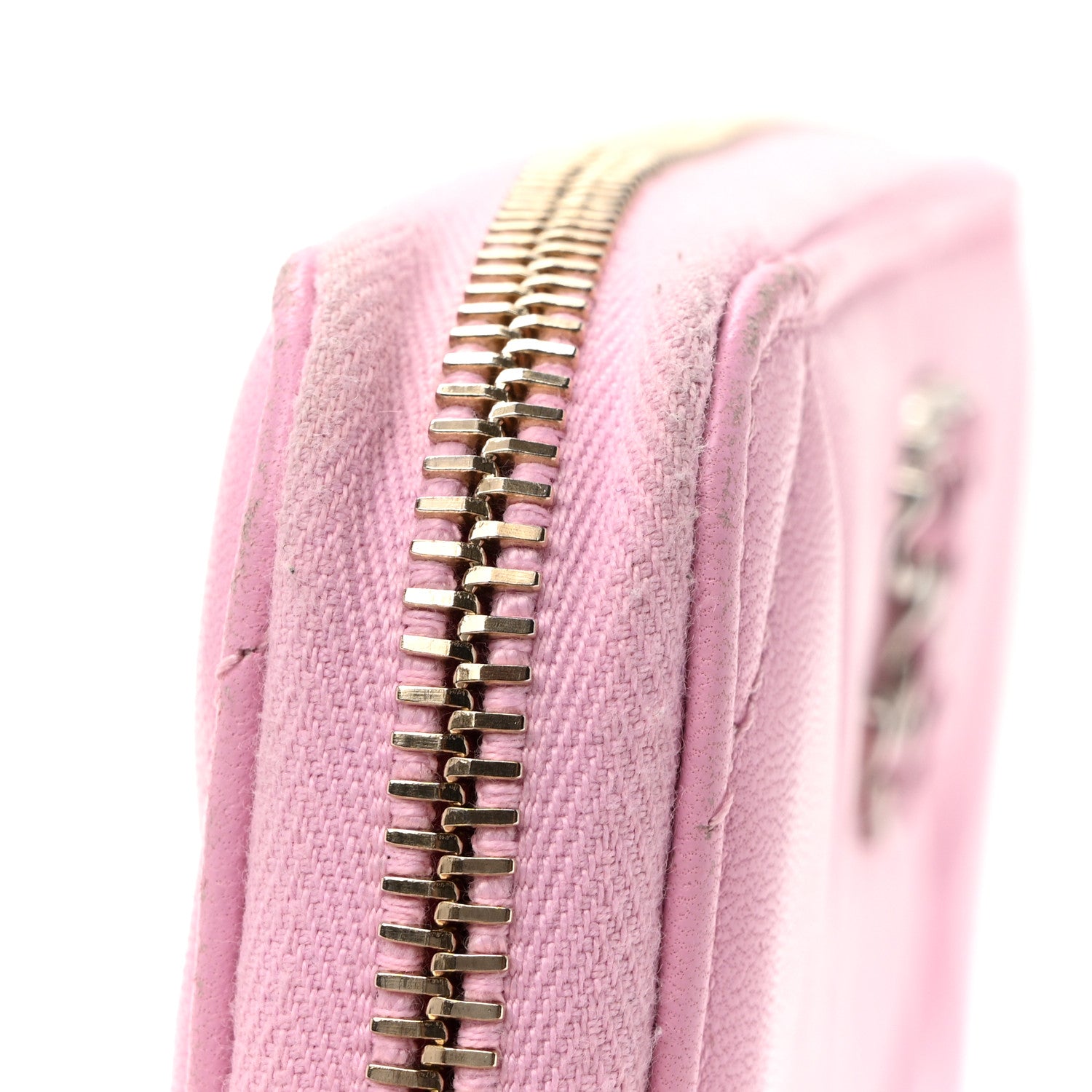 Chanel Lambskin Quilted Chanel 19 Zipped Wallet Light Pink 14 of 15