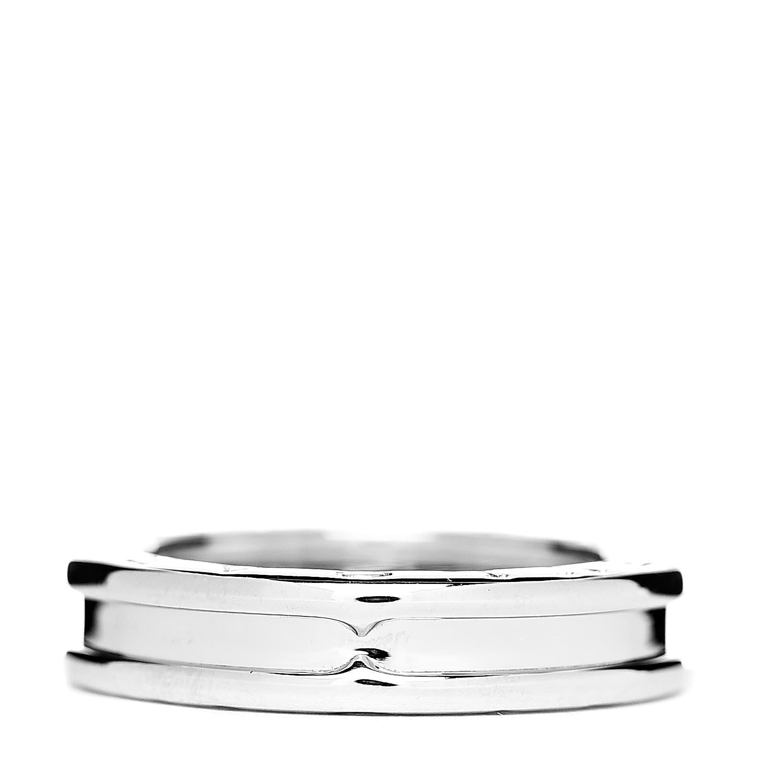 Bulgari 18K White Gold B.Zero1 One-Band Ring 51 5.75 1 of 5