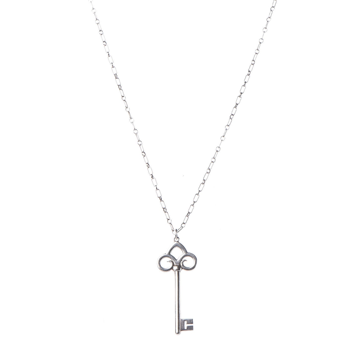 Sterling Silver Key Pendant Necklace
