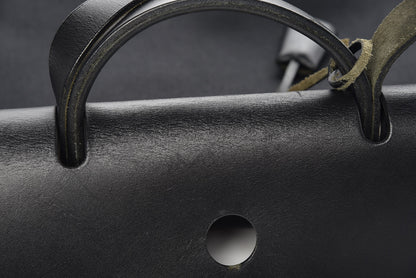 Hermes Toile Vache Calfskin Herbag 40 GM Black 10 of 18
