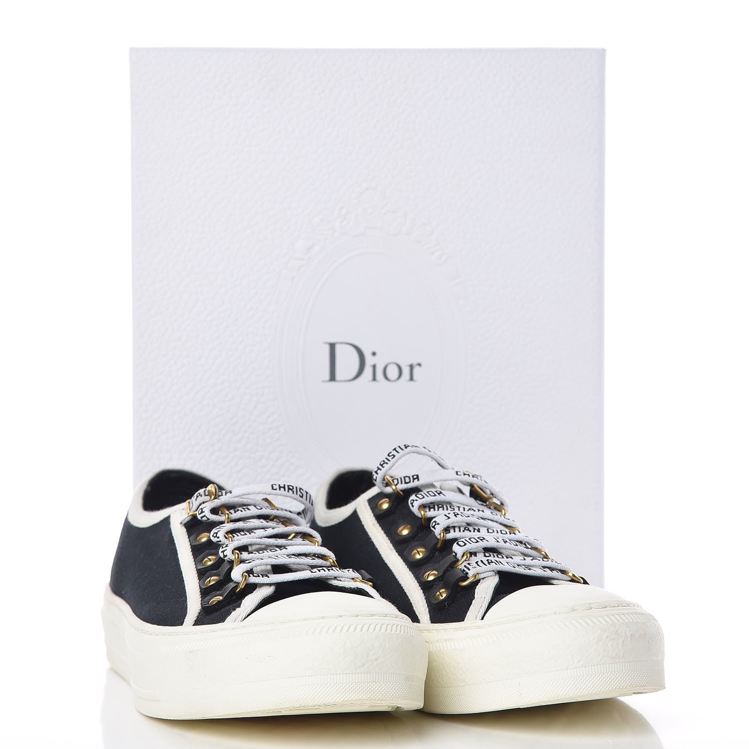 Christian Dior Canvas Walk'N'Dior Low Top Sneakers 38 Black 9 of 9
