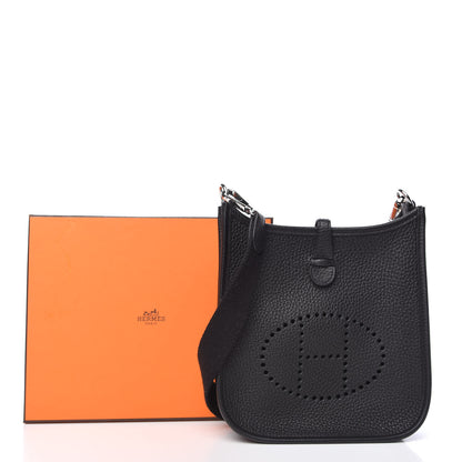 Hermes Taurillon Clemence Evelyne TPM Black 11 of 11