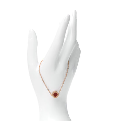 Bulgari 18K Rose Gold Mother of Pearl Carnelian BVLGARI BVLGARI Chain Bracelet 2 of 10