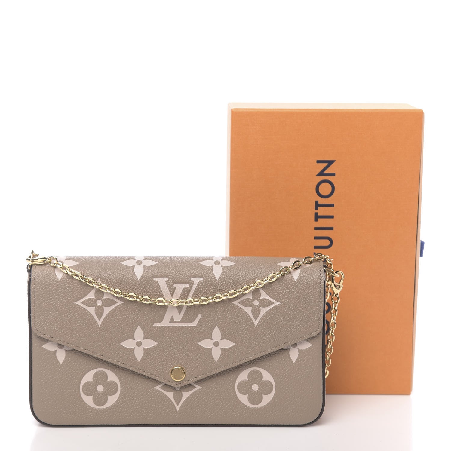 Louis Vuitton Empreinte Monogram Giant Felicie Pochette Tourterelle Creme 10 of 10