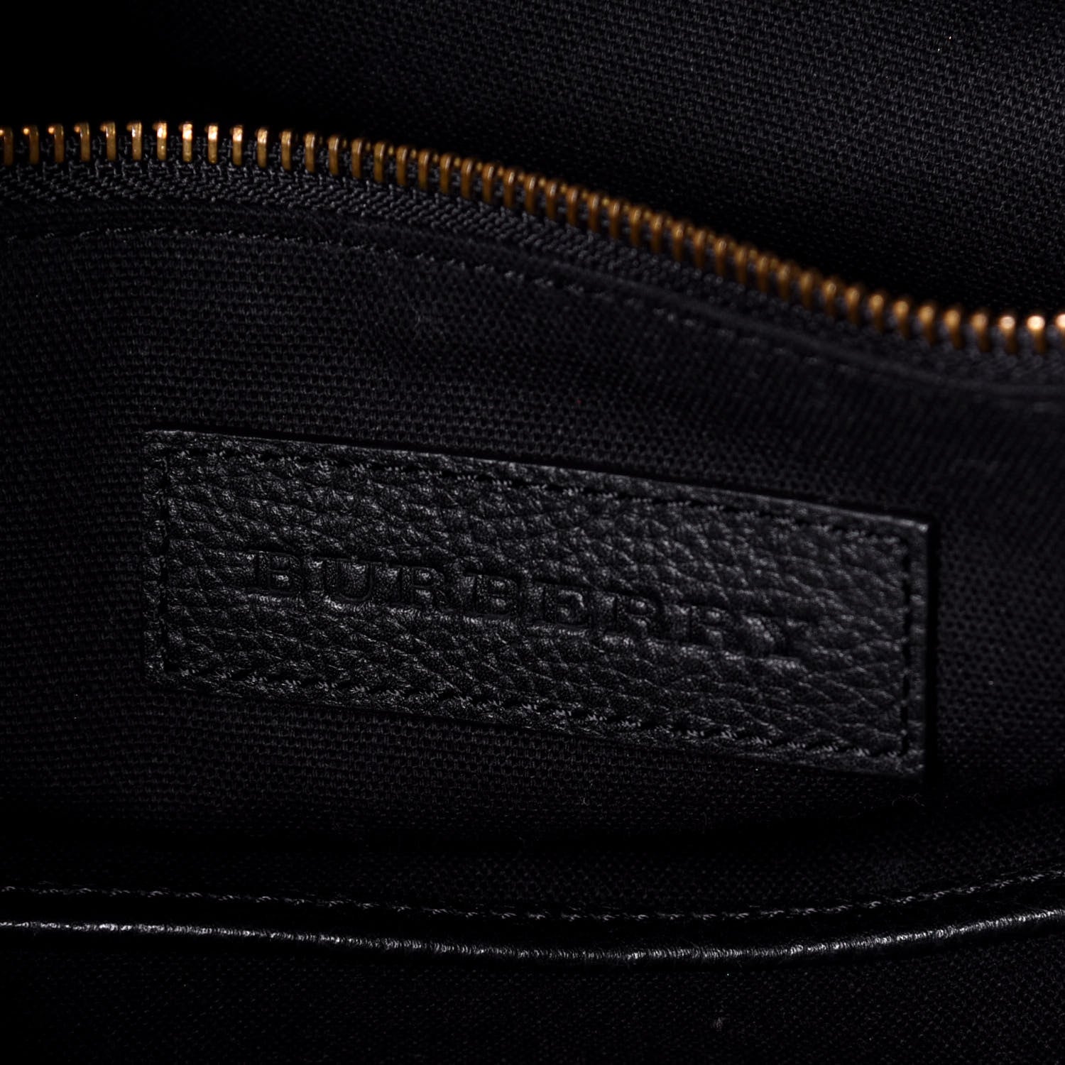 Burberry Grainy Calfskin Mega Check Armley Folding Messenger Black 7 of 9