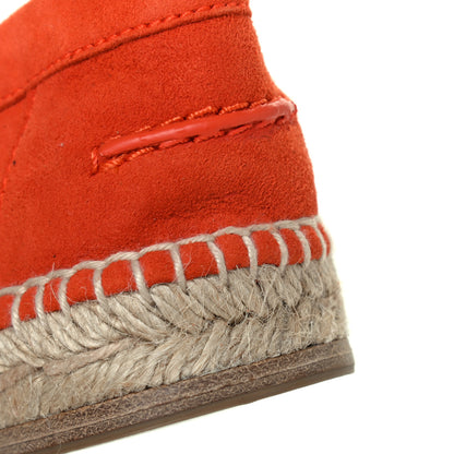 Hermes Suede Goatskin Womens Trip Espadrilles 38 Rouge Braise 10 of 10