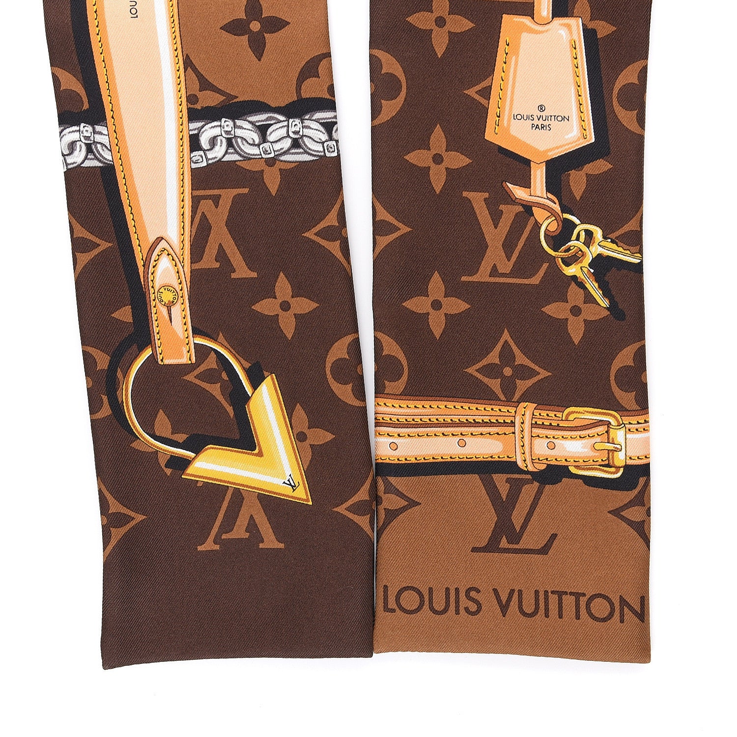Louis Vuitton Silk Monogram Confidential Bandeau Brown 3 of 5