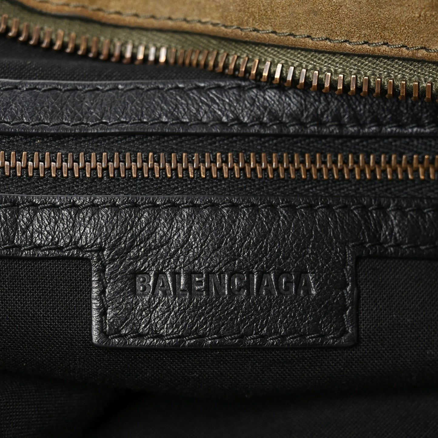 Waxed Suede Calfskin Classic Hardware Medium Le City Khaki