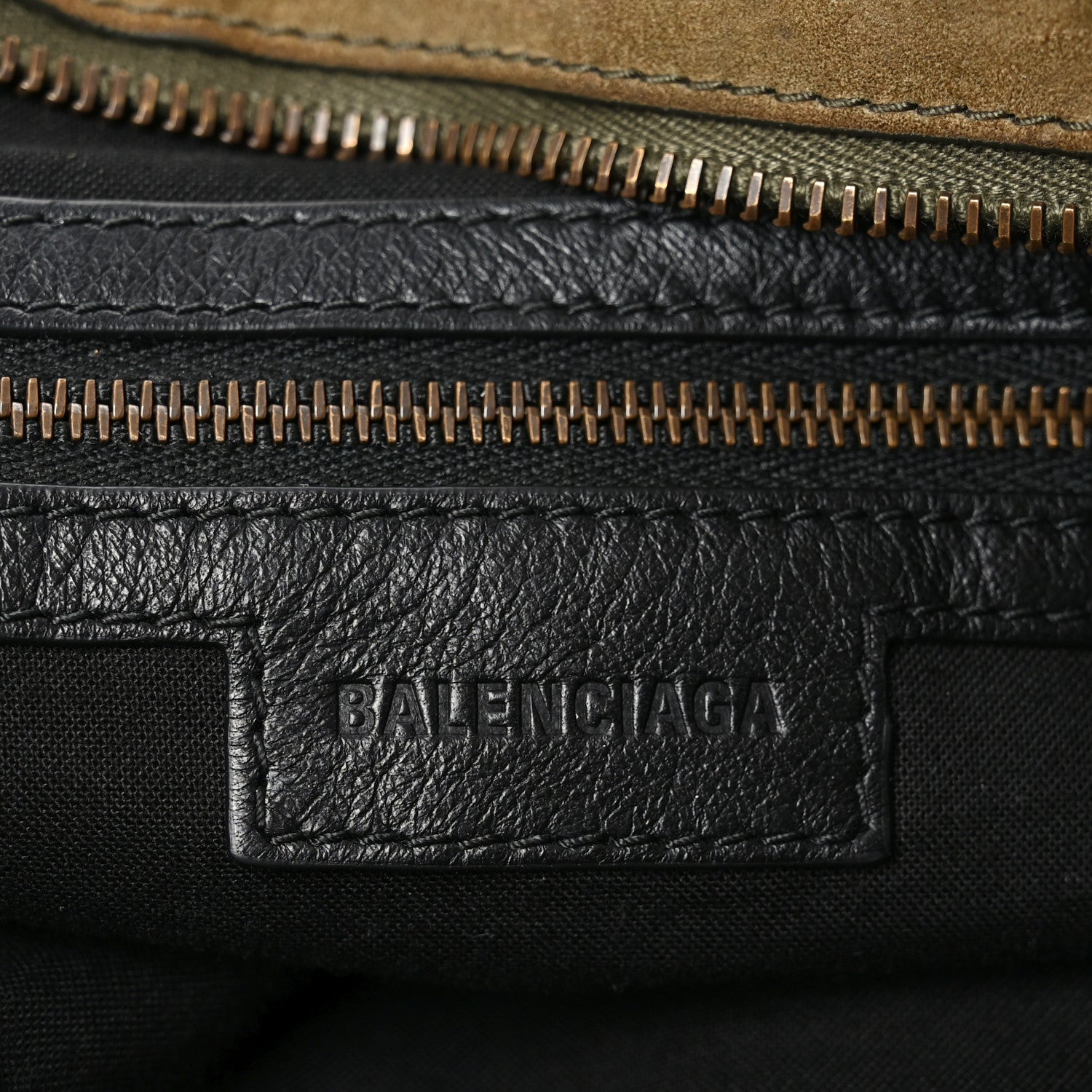 Balenciaga Waxed Suede Calfskin Classic Hardware Medium Le City Khaki 6 of 10