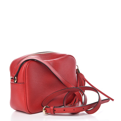 Gucci Pebbled Calfskin Small Soho Disco Bag Vibrant Red 3 of 11