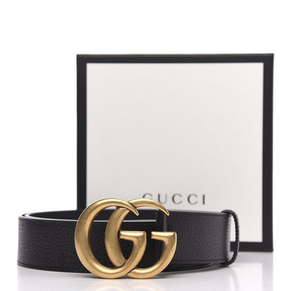 Gucci Textured Calfskin Double G 40mm Belt 95 38 Black 5 of 5
