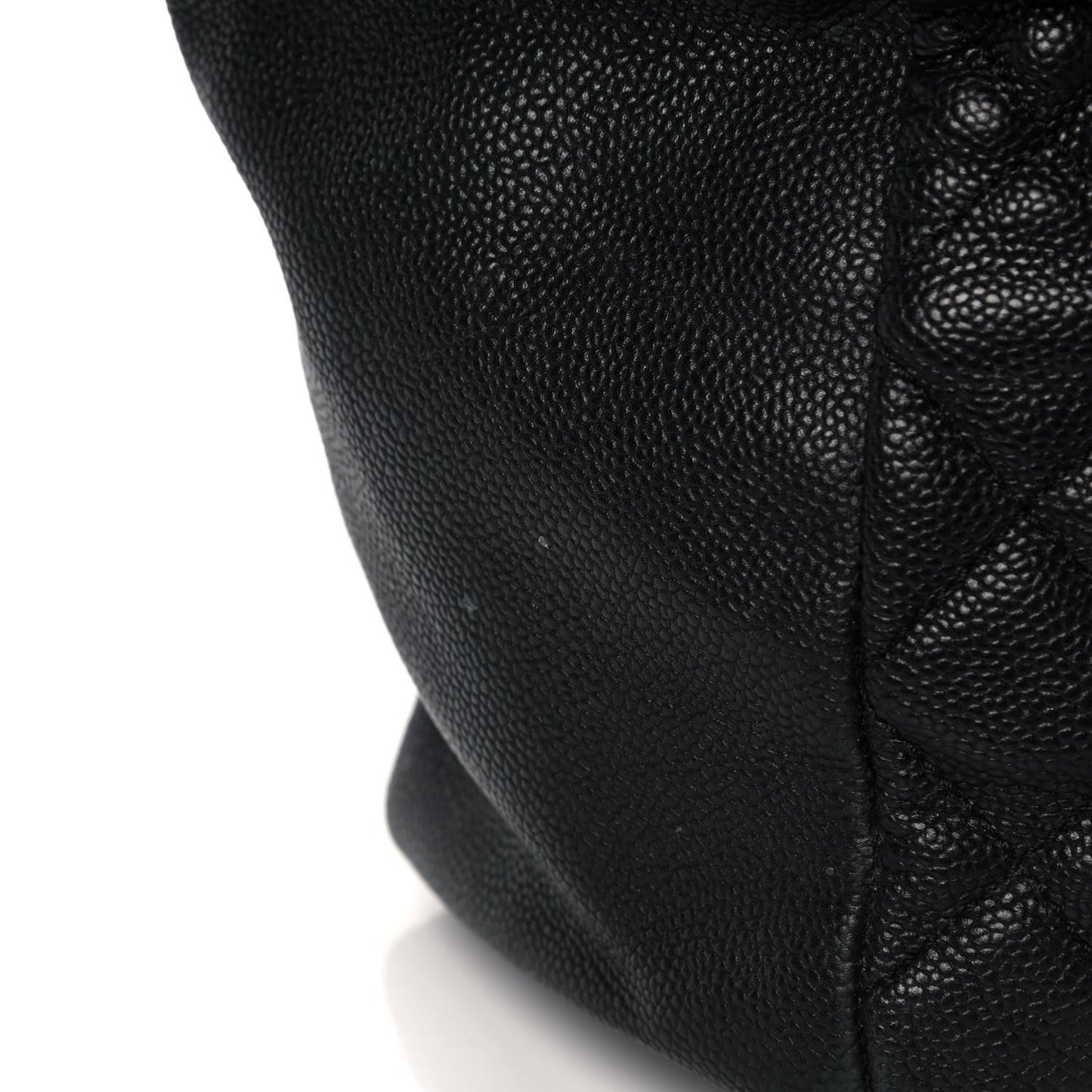 Caviar Quilted Easy Zip Flap Tote Black