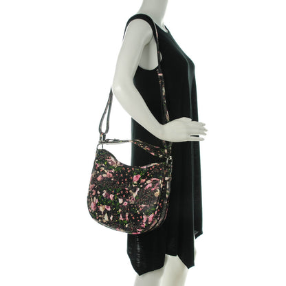 Givenchy Lambskin Roses Camouflage Print Small Obsedia Hobo Black 2 of 7