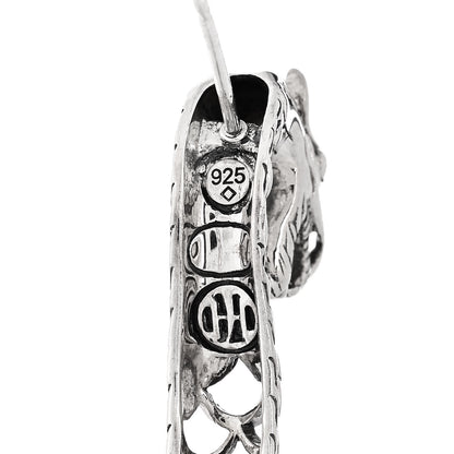 John Hardy Sterling Silver Naga Dragon Hoop Earrings 4 of 4