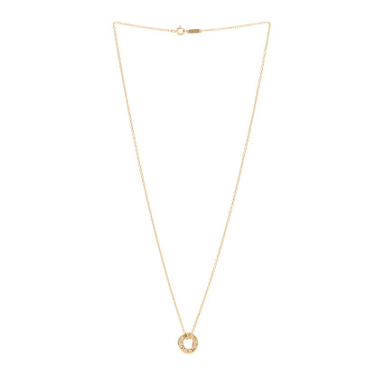 Tiffany 18K Yellow Gold Diamond Atlas Pierced Pendant Necklace 3 of 4