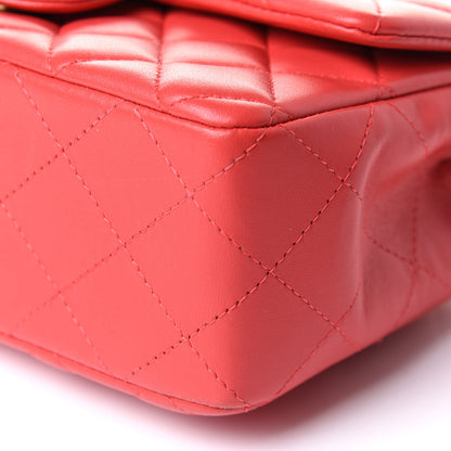 Chanel Lambskin Quilted Mini Rectangular Flap Red 10 of 13