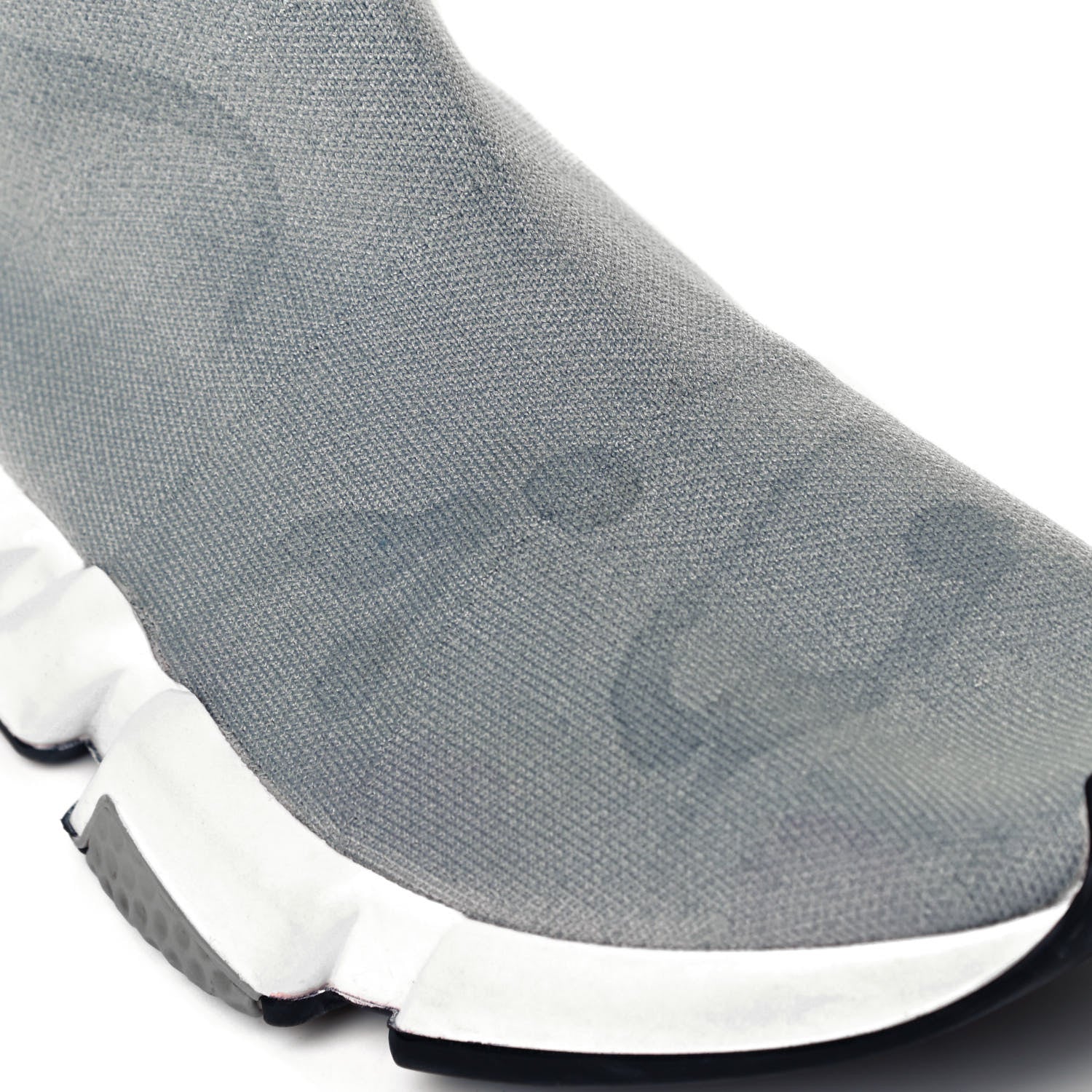 Balenciaga Neoprene Knit Womens Speed Cuffed Sneakers 39 Grey 9 of 9