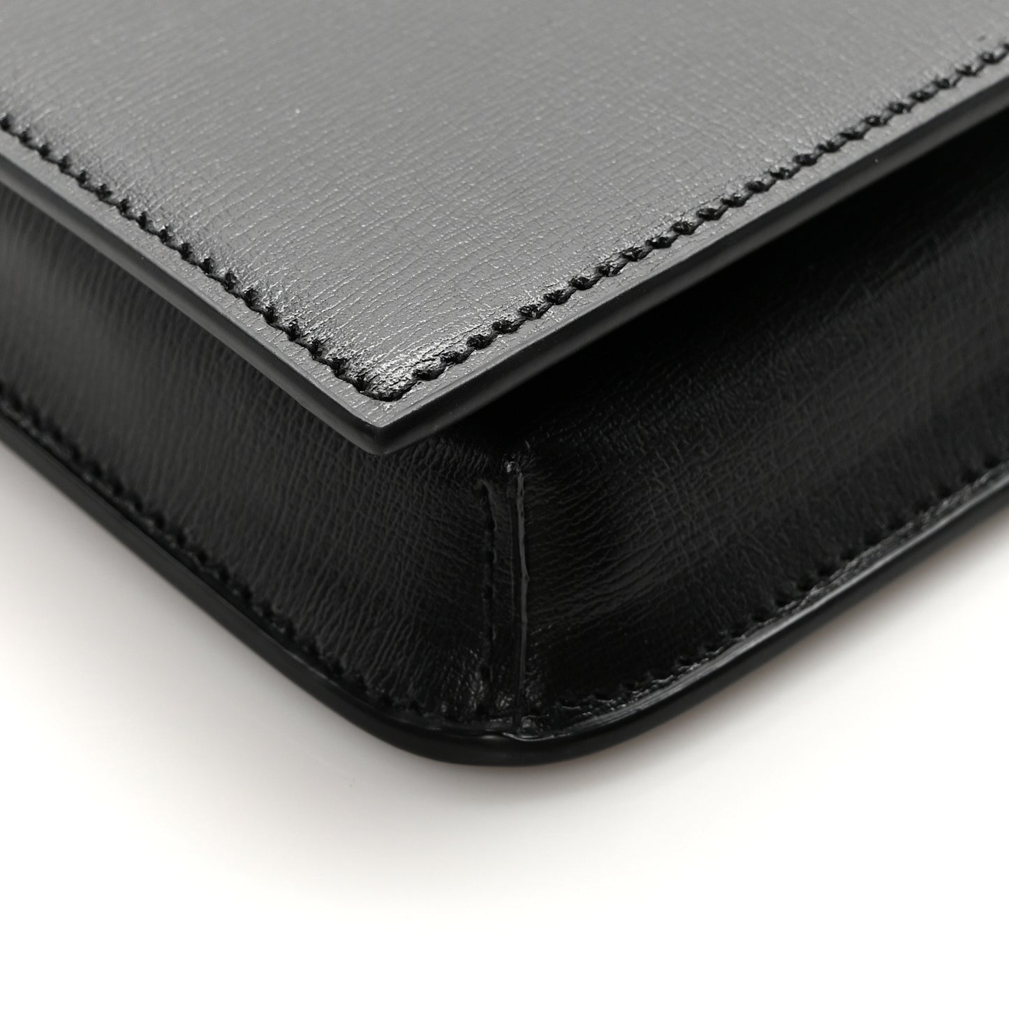 Smooth Calfskin Monogram Phone Holder Crossbody Black