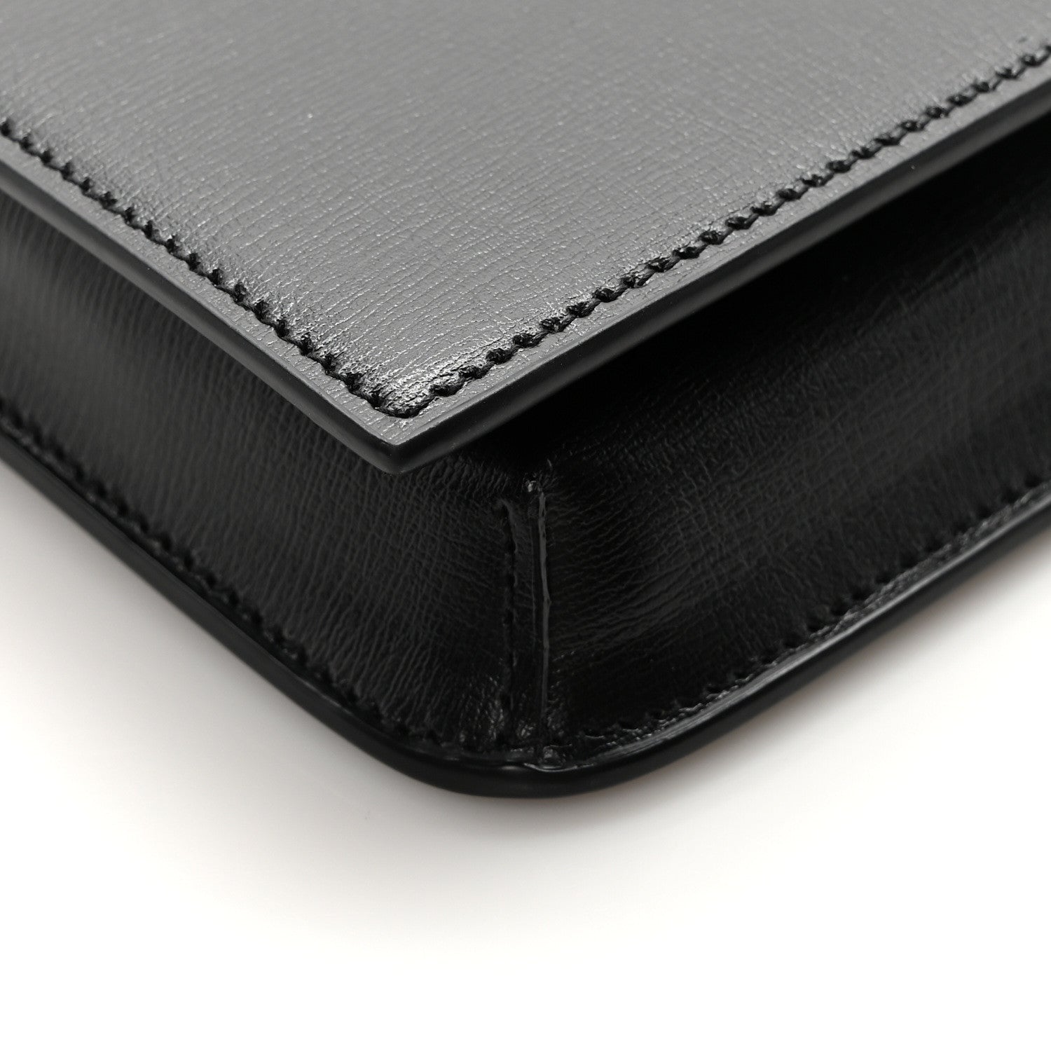Saint Laurent Smooth Calfskin Monogram Phone Holder Crossbody Black 8 of 9