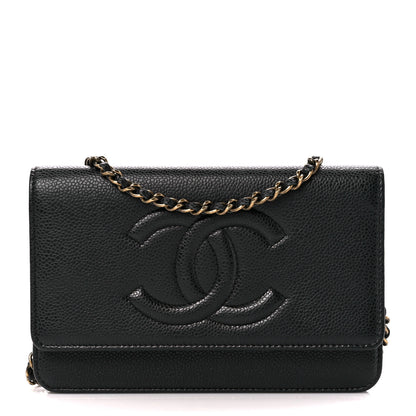 Chanel Caviar Timeless CC Wallet on Chain WOC Black 1 of 12